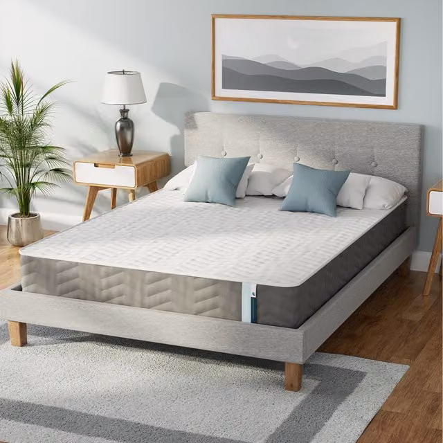 Summerby Sleep No. 9 Three Zone Memory Foam and Coil Spring Hybrid Mattress, White, Double, W: 140 cm, L: 200 cm