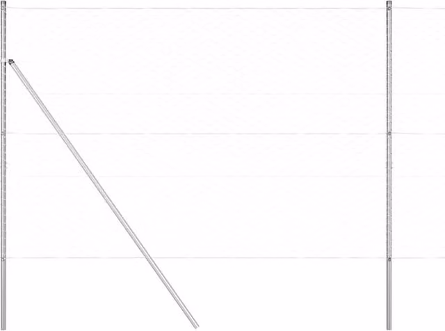 Berkfield Home Silver Galvanised Steel Hexagon Fence, H: 150 cm x W: 50 m