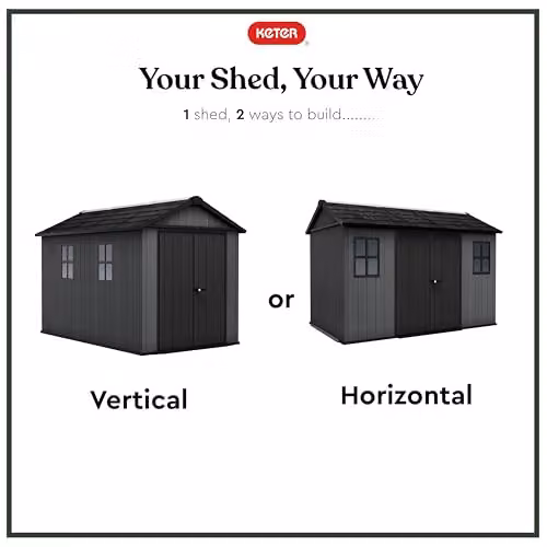 Keter Newton Plus Garden Shed in Anthracite Grey with Windows and Floor – 2