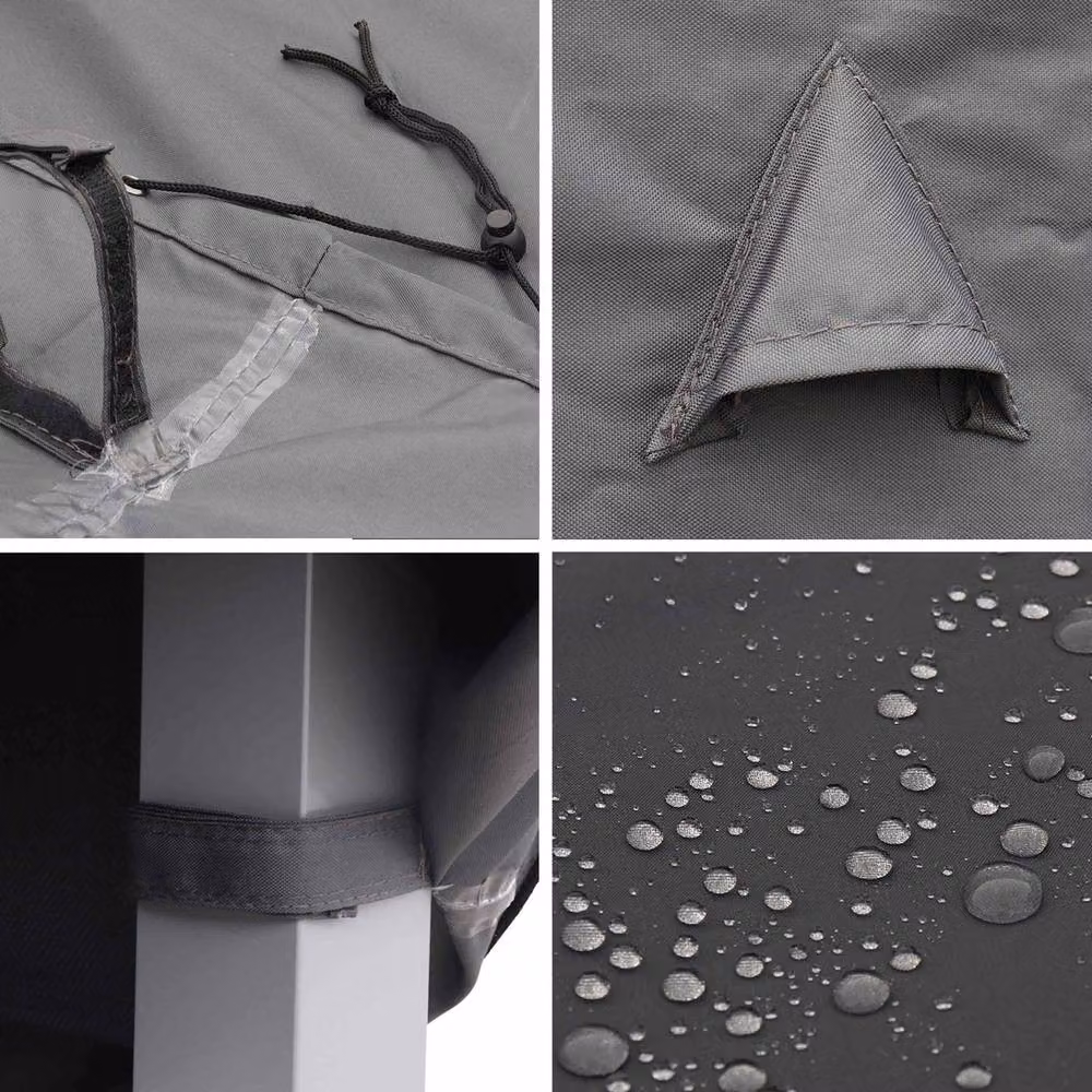 sweeek Water-Repellent Polyester Garden Table Protective Cover in Dark Grey for Capua 150, Chicago 210 and Orlando Models – 3