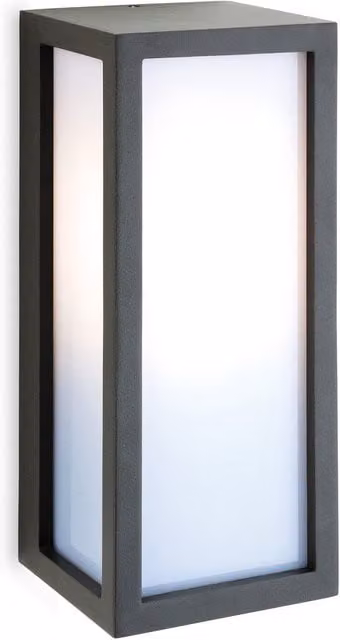 Firstlight Warwick Modern Outdoor Wall Lantern, Grey, IP54, E27