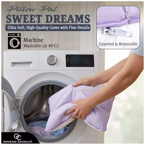 Gaveno Cavailia Lavender Scent Memory Foam Pillow with Removable Purple Cover, W/D/H: 60 x 40 cm – 4