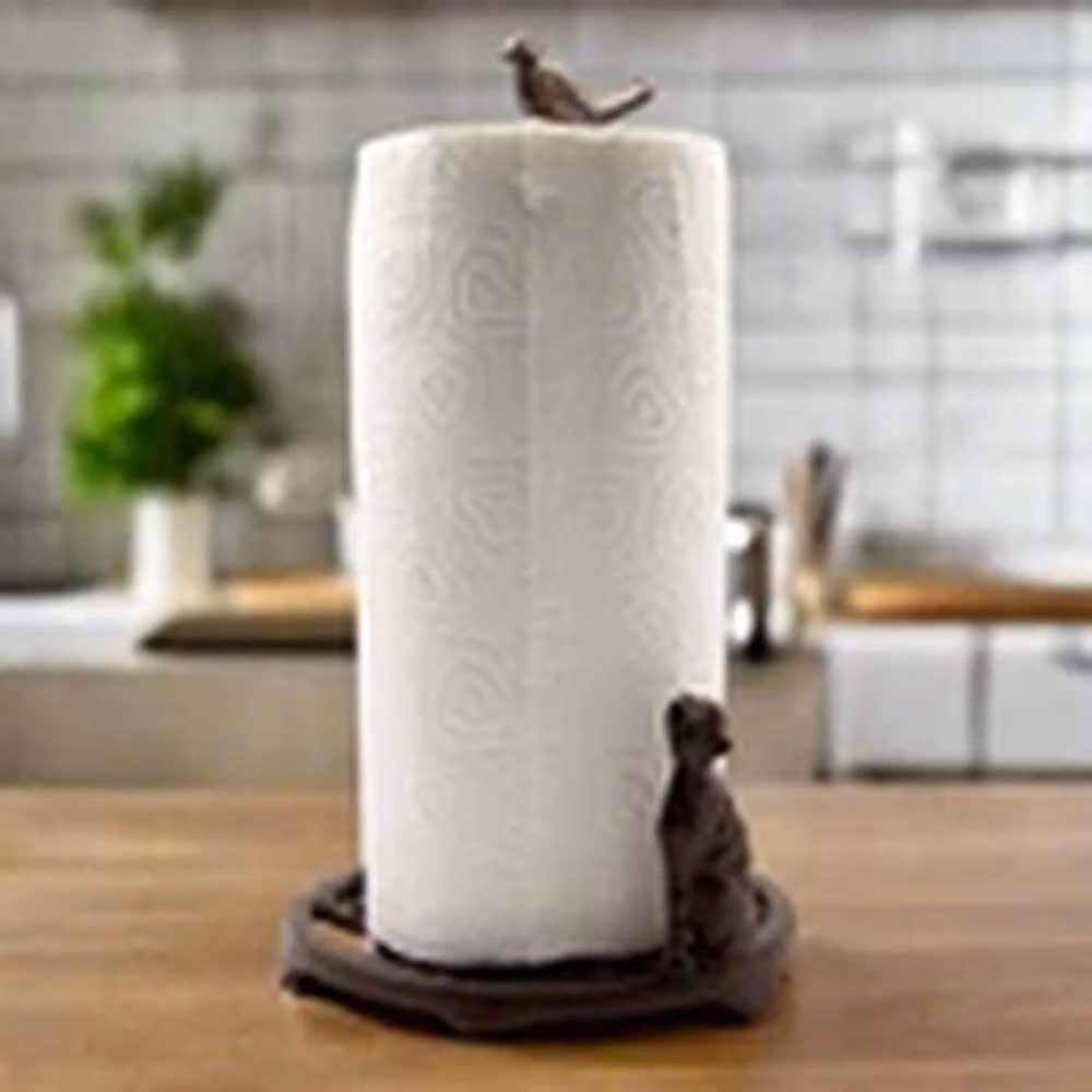 EONLION Cast Iron Cat and Bird Kitchen Roll Paper Towel Holder in Brown – 2