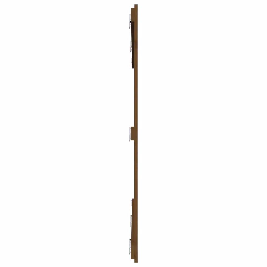 Berkfield Home Rustic Solid Wood Pine Wall Headboard, Honey Brown, W: 204 cm, D: 3 cm, H: 110 cm – 3