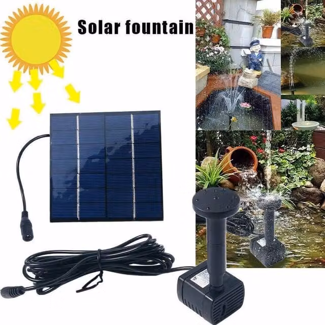 EONLION Outdoor Solar Water Pump Panel Kit for Aquarium and Pool Fountains, Black, W: 120 cm, H: 90 cm