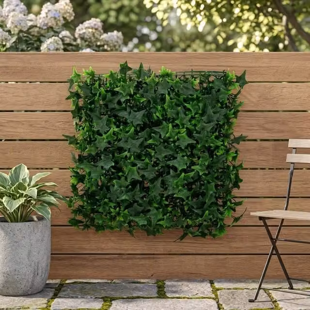 Garden Greatness Green Exterior Artificial Ivy Wall Panel