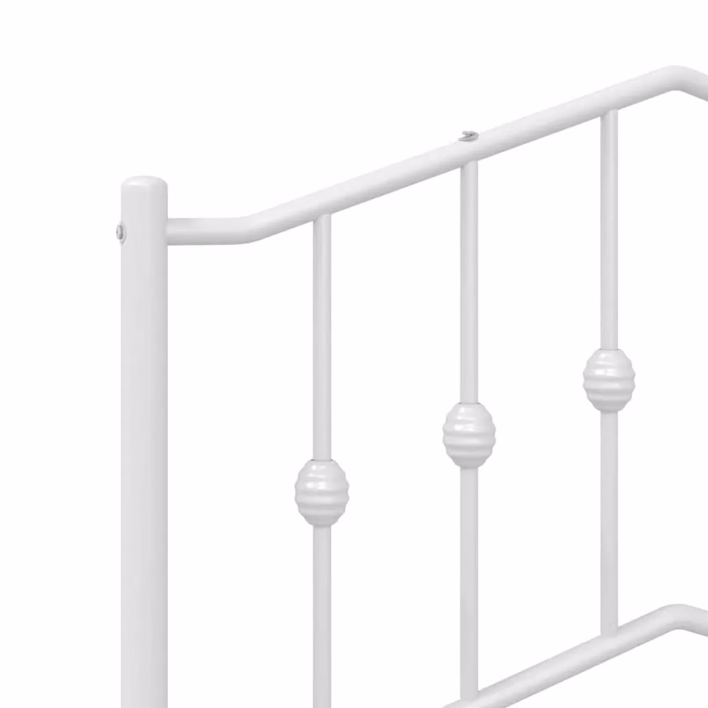 Berkfield Home Metal Headboard in Black and White, Width: 120 cm – 2