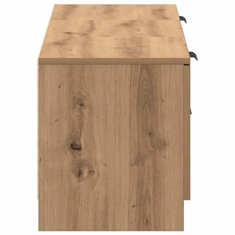 Berkfield Home Artisan Oak TV Cabinet in Brown, W/D/H: 140 x 35 x 40 cm – 3