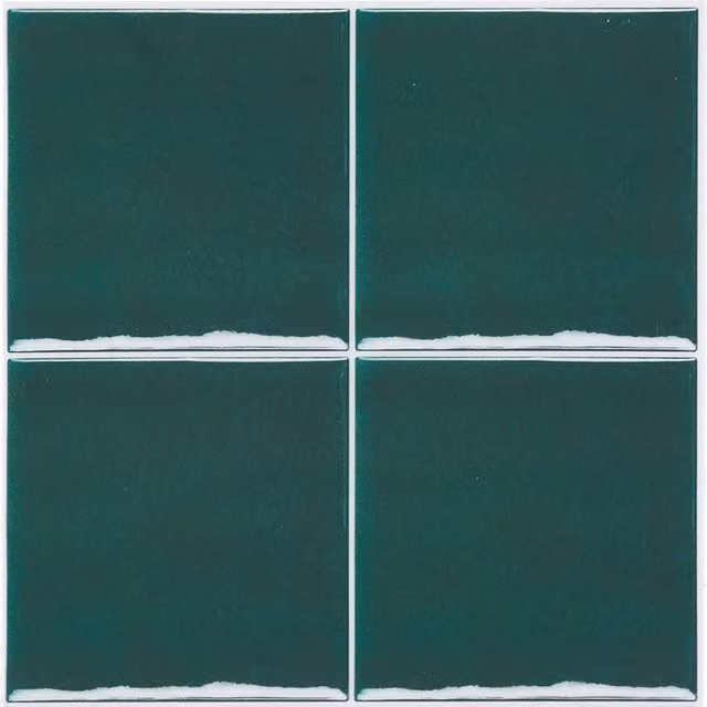 Livingandhome 30 Piece Self Adhesive Gloss Square Wall Tile Stickers in Green