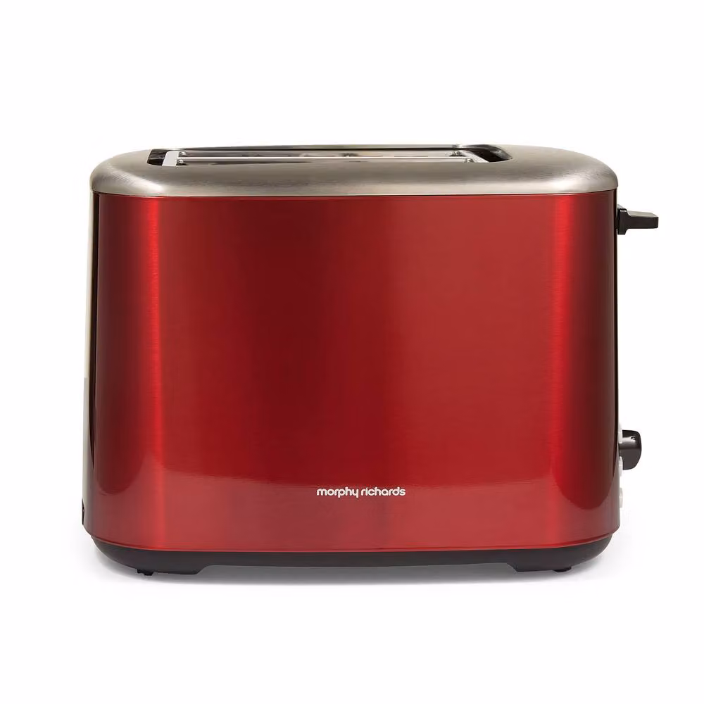 Morphy Richards Equip Breakfast Set with Kettle, Toaster and Coffee Machine in Red and Black Stainless Steel – 2