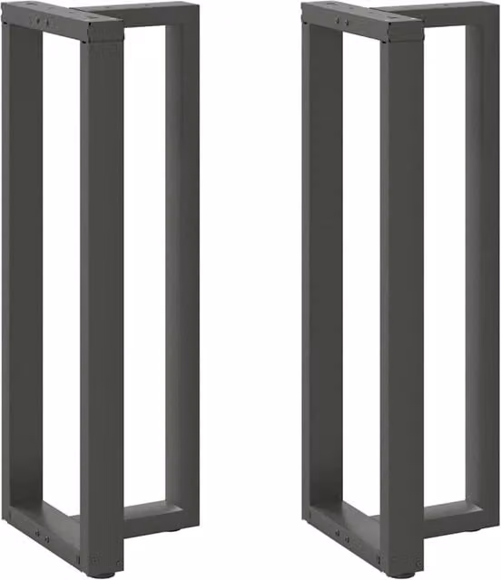 Berkfield Home T-Shaped Bar Table Legs, 2 Piece Anthracite and Black Steel, W/D/H: 50 x 35 x 110 cm – 1