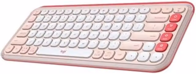 Logitech Pop Icon Keys Wireless Bluetooth Keyboard with Scissor Keys in Black, Pink or White – 1