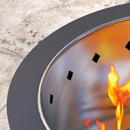 Outsunny Black Metal Wood Burning Fire Pit Bowl, Diameter: 45 cm – 6