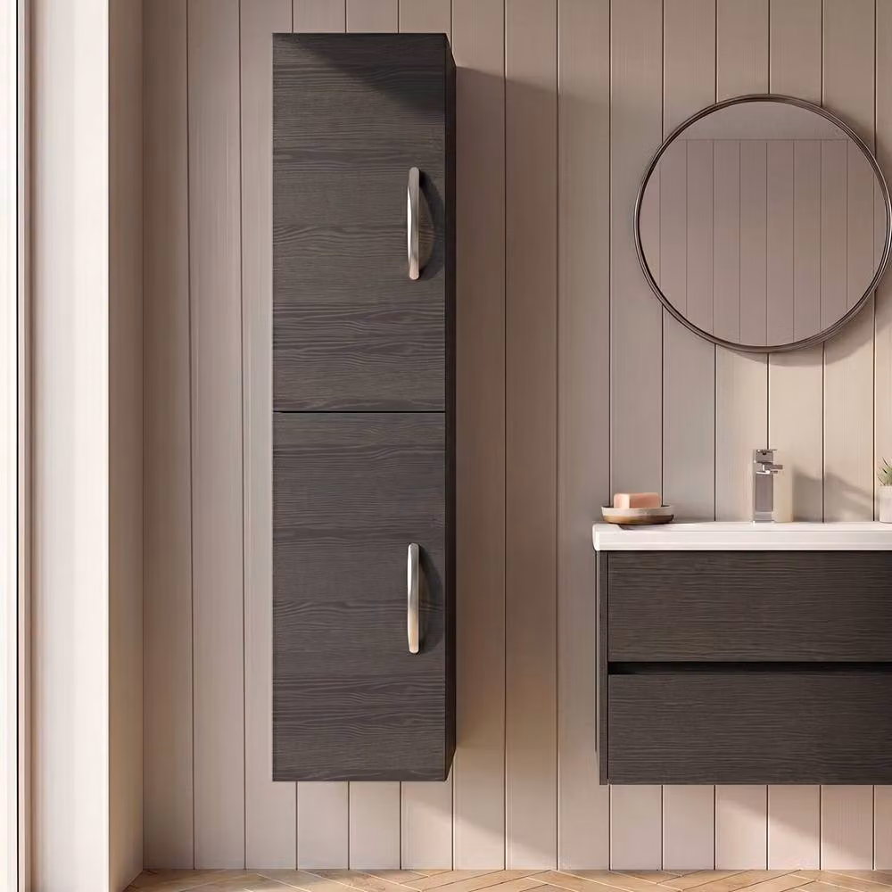 Balterley 2 Door Tall Bathroom Unit, Black, H 30 cm x W 30 cm x D 23.5 cm – 3