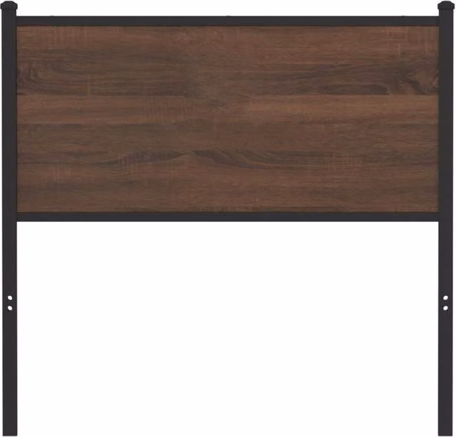 Berkfield Home Brown Oak Headboard in Engineered Wood and Steel – 1