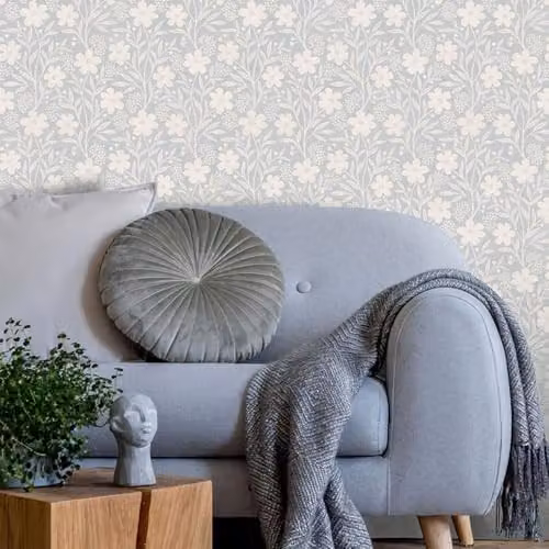 Arthouse Berry Floral Botanical Wallpaper in Soft Blue – 2