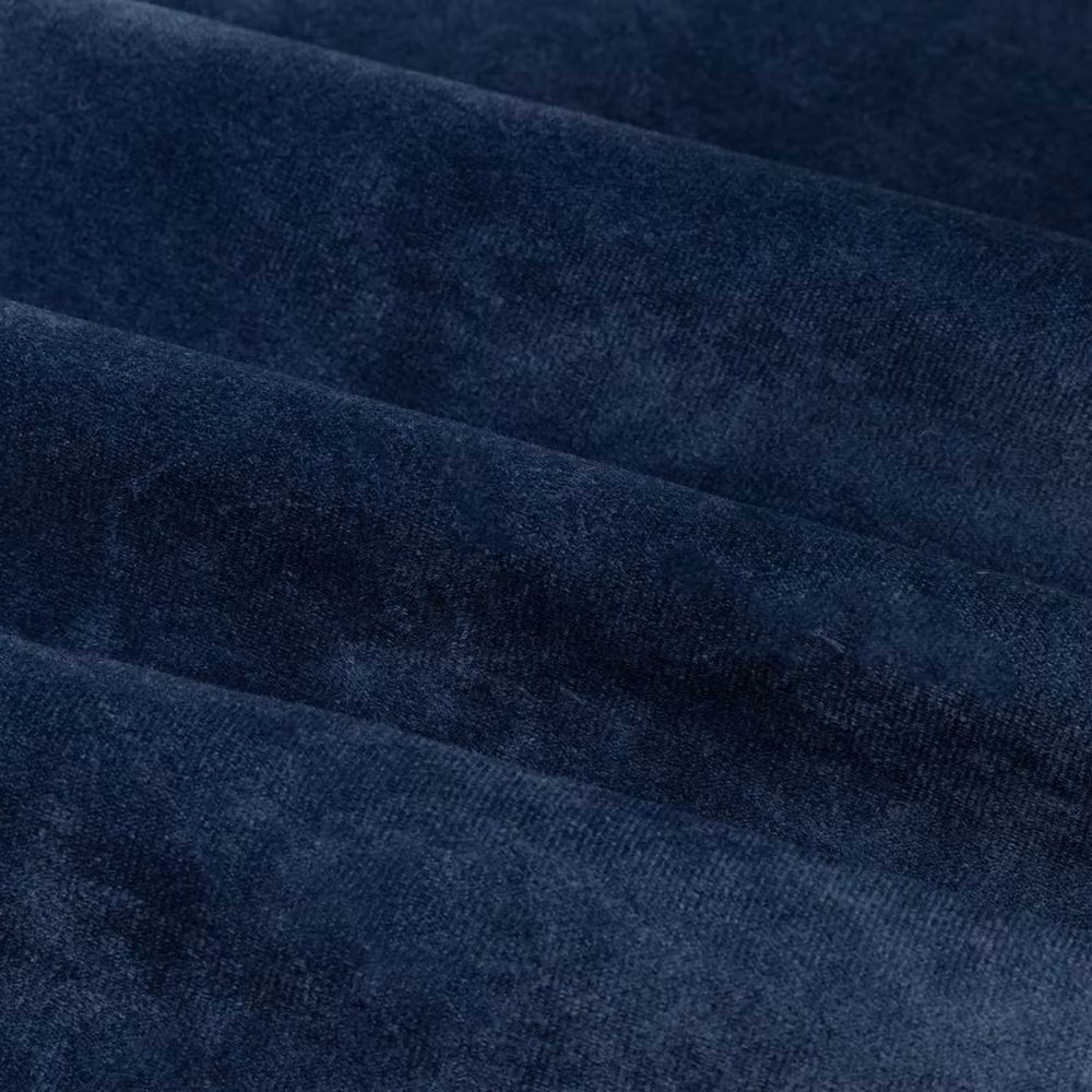 Furn Blue Velvet 100% Blackout Pencil Pleat Curtain Pair, W: 168 cm, H: 183 cm – 5
