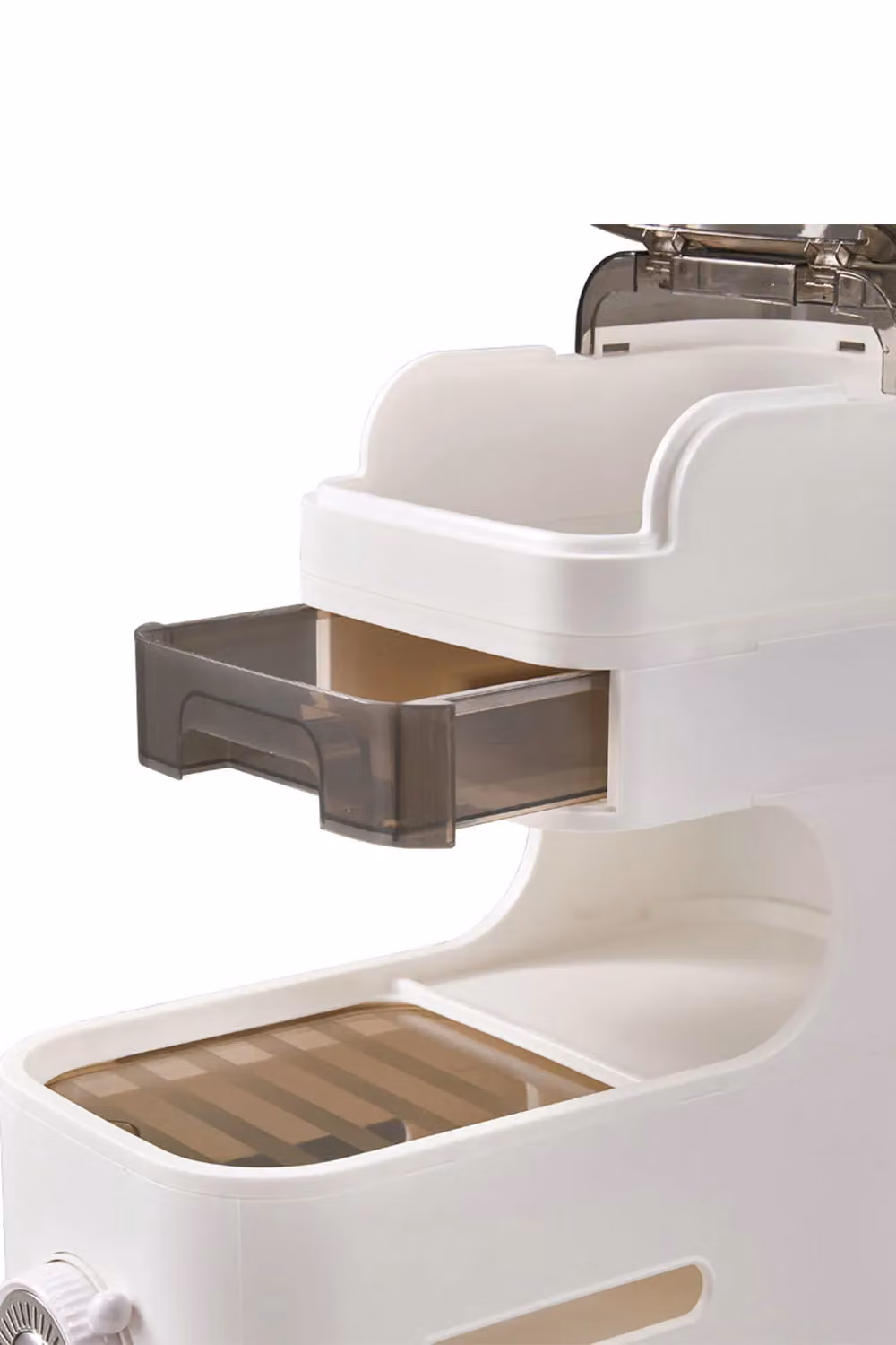 H&O Direct 6-Tier Narrow Plastic Storage Organiser with Wheels in White and Transparent – 3