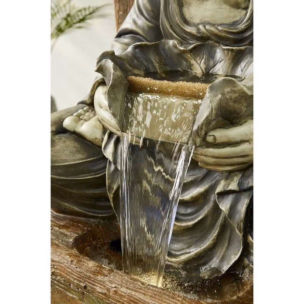 Altico Garden Products Ltd Halo Buddha Water Feature, Brown, W: 69 cm, D: 56 cm, H: 152 cm – 4