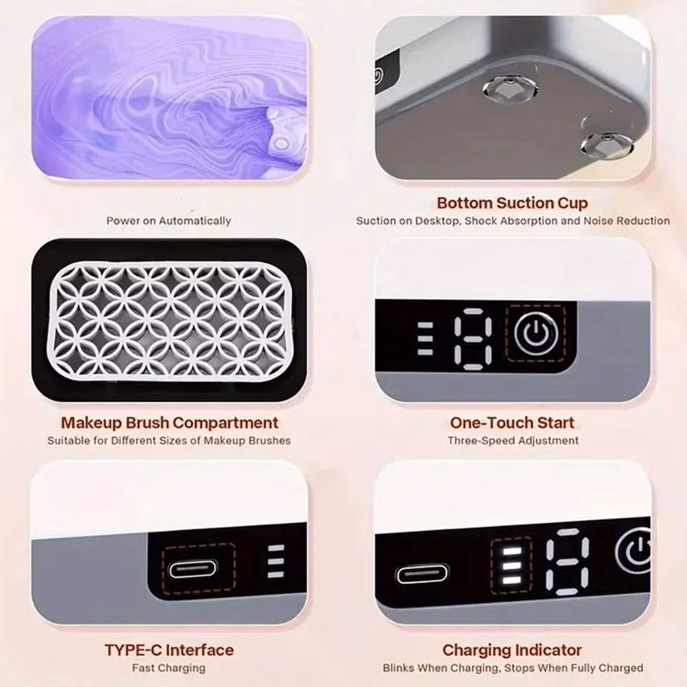 NESTLUNE Jewelry, Watch, Necklace and Glasses Cleaning Machine in White – 3