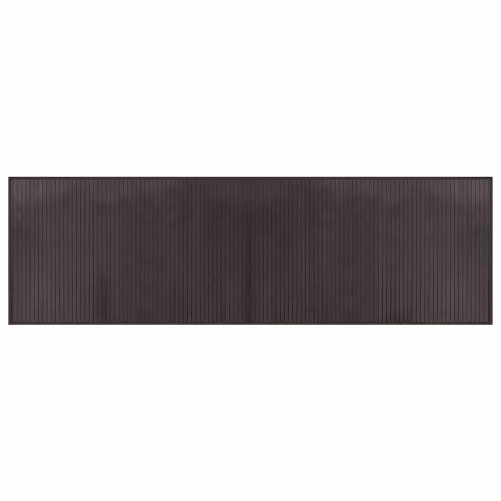 Berkfield Home Rectangular Bamboo Rug in Dark Brown, W: 60 cm, L: 200 cm – 3