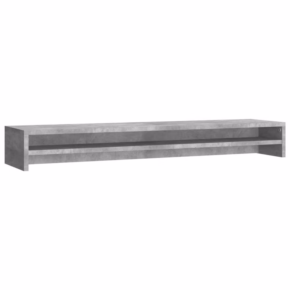 Berkfield Home Monitor Stand in Concrete Grey MDF, W/D/H: 100 x 24 x 13 cm – 2