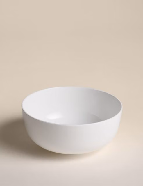 M&S Clarendon Solid White Bone China Serving Bowl