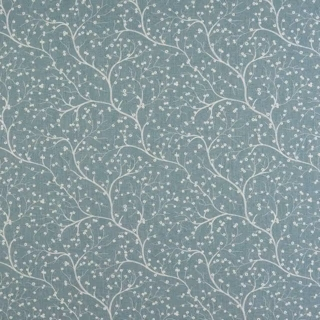 Terrys Appledore Duck Egg Blue Floral Fabric