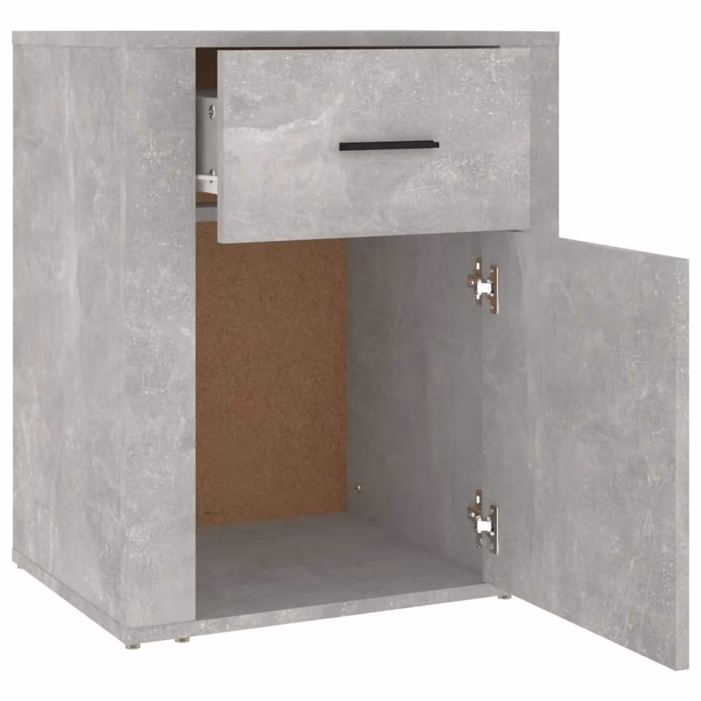 Berkfield Home Classic Bedside Cabinet in Concrete Grey, W/D/H: 50 x 36 x 60 cm – 3