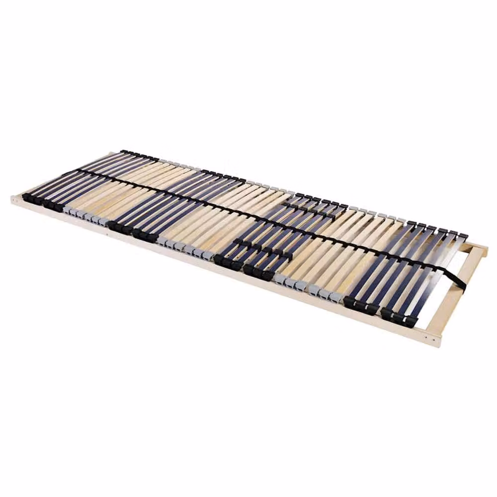Berkfield Home Brown Slatted Bed Base with Beech Wood Slats, W: 90 cm, L: 190 cm – 2