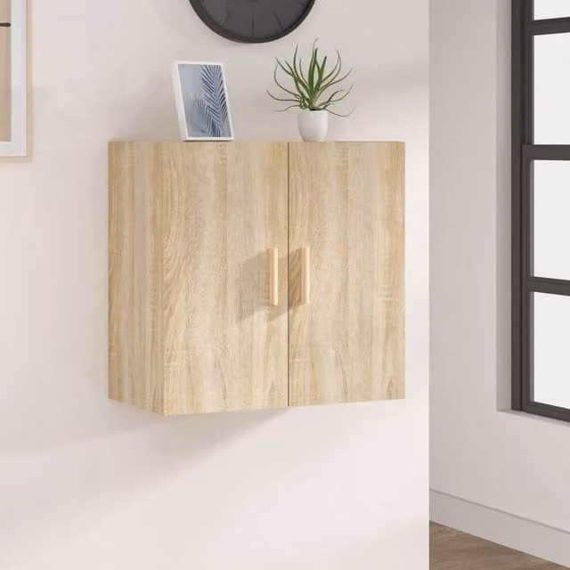 Berkfield Home Sonoma Oak Wall Cabinet in Brown, W/D/H: 60 x 30 x 60 cm
