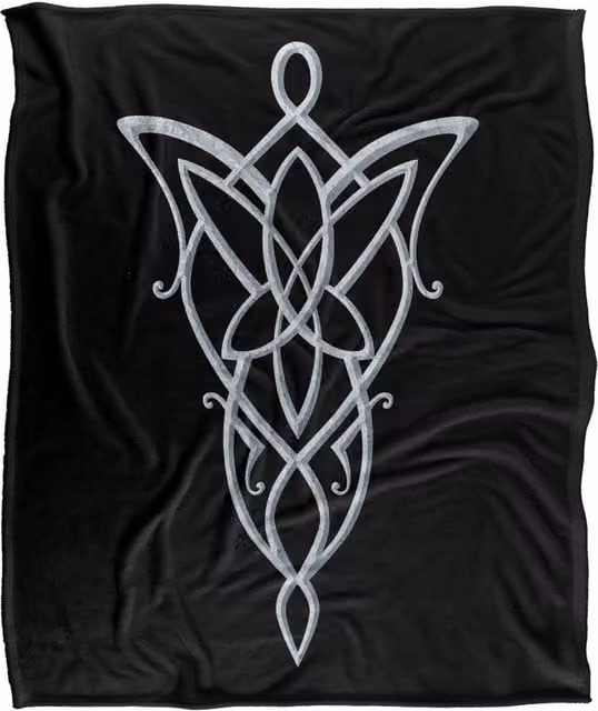 Warner Bros. Lord of the Rings Arwen Necklace Super Soft Polyester Throw Blanket, Extra Large, Multicolour and Black – 1
