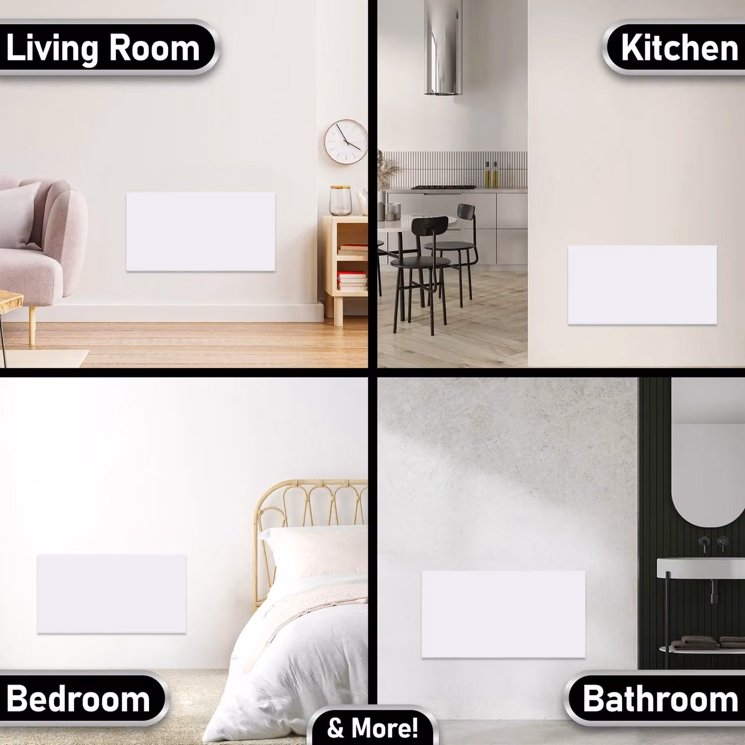 MYLEK Ultra Slim 1.5kW Electric Panel Convector Heater with 24/7 Timer and Thermostat, White – 3