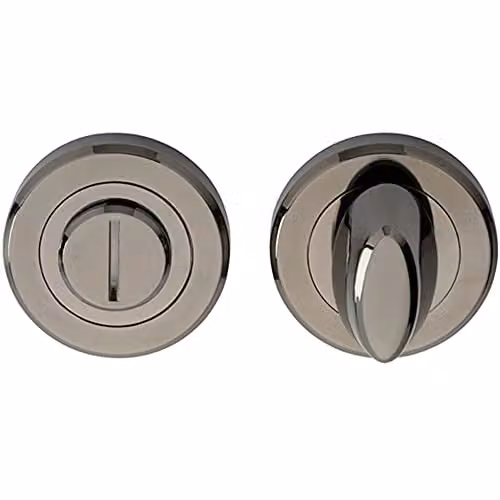 Loops Thumbturn Lock and Release Handle with Bevelled Edge and Concealed Fix in Black Nickel