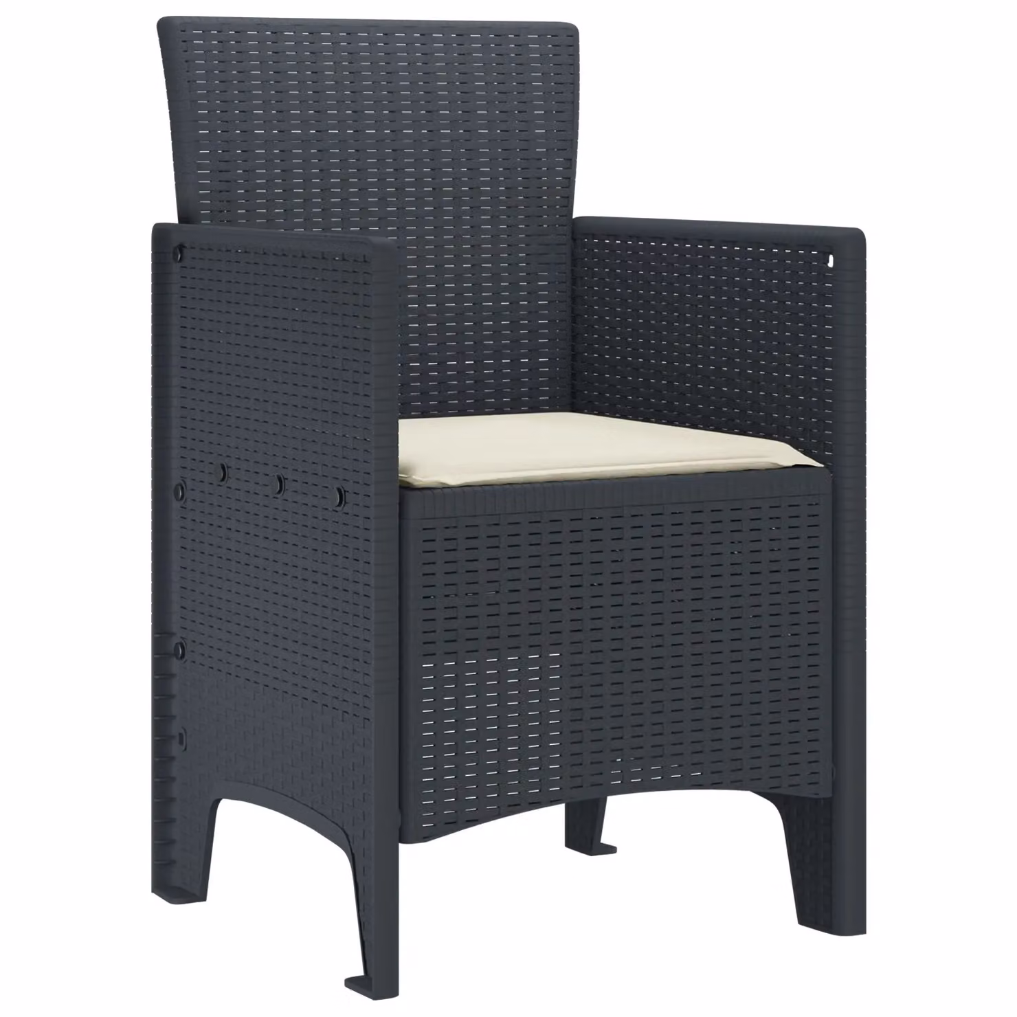 Berkfield Home Set of 4 Anthracite Polypropylene Garden Chairs – 2