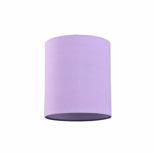 Happy Homewares Lilac Linen Fabric Cylinder Lamp Shade, Height: 18 cm