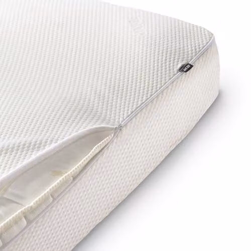 JAY-BE White Waterproof and Mite-Proof Washable Mattress Protector for Small Double Beds, W/D/H: 120 x 200 cm