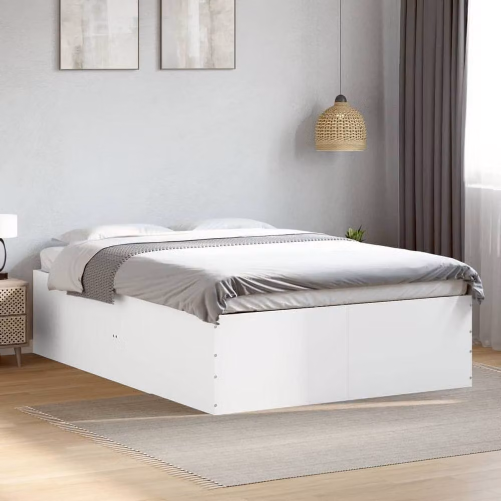 Berkfield Home Modern White Bed Frame W/D/H: 140 x 200 cm – 2