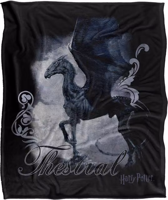 LOGOVISION Harry Potter Thestral Painting Super Soft Fleece Throw Blanket, Multicolour, W: 91.44 cm, L: 147 cm – 6