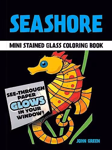 Dover Little Seashore Stained Glass Activity Book for Children