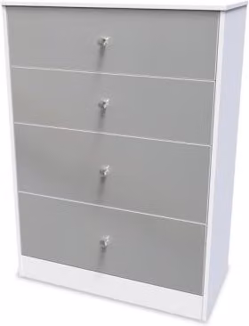 Welcome Furniture Padstow 4 Drawer Deep Chest of Drawers in Grey