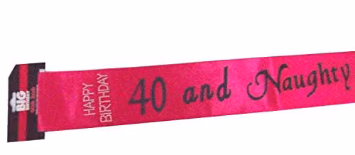 SHATCHI 40 and Naughty Pink and Black Diamante 40th Birthday Sash for Adults – 2