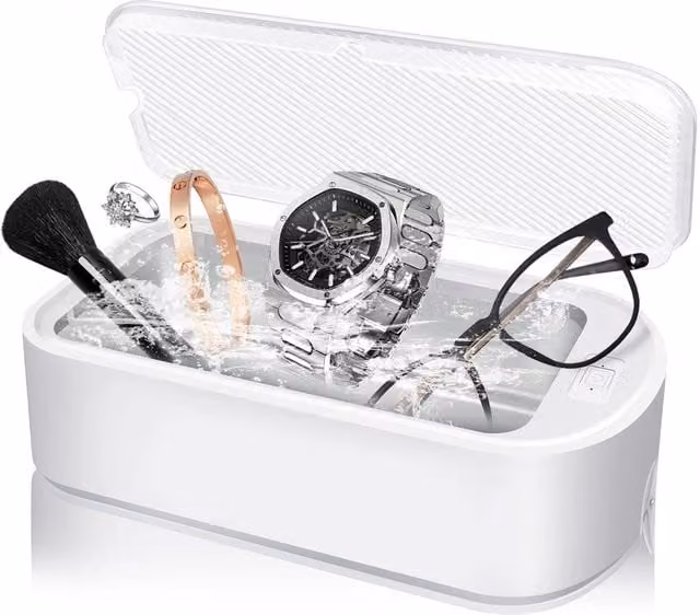Nordara Ultrasonic Cleaner for Glasses, Watches and Jewellery in White – 1