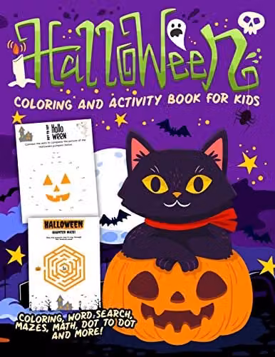 Happy Harper Halloween Coloring and Activity Book, Multicolour