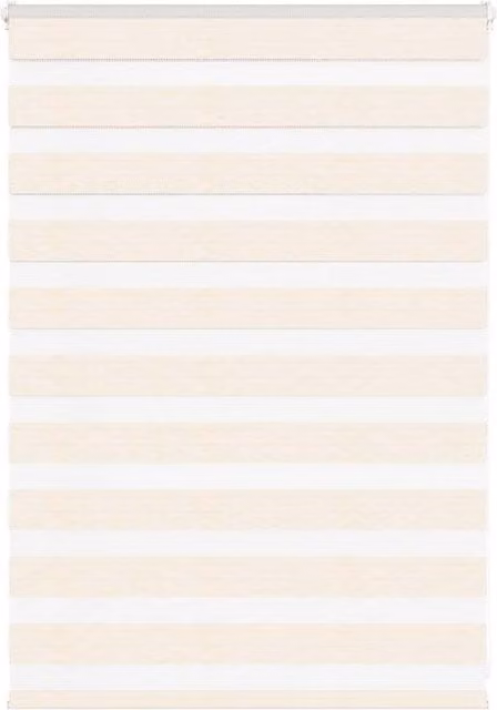 Berkfield Home Zebra Blind in Marble Beige, Polyester Fabric, W: 100 cm, H: 100 cm