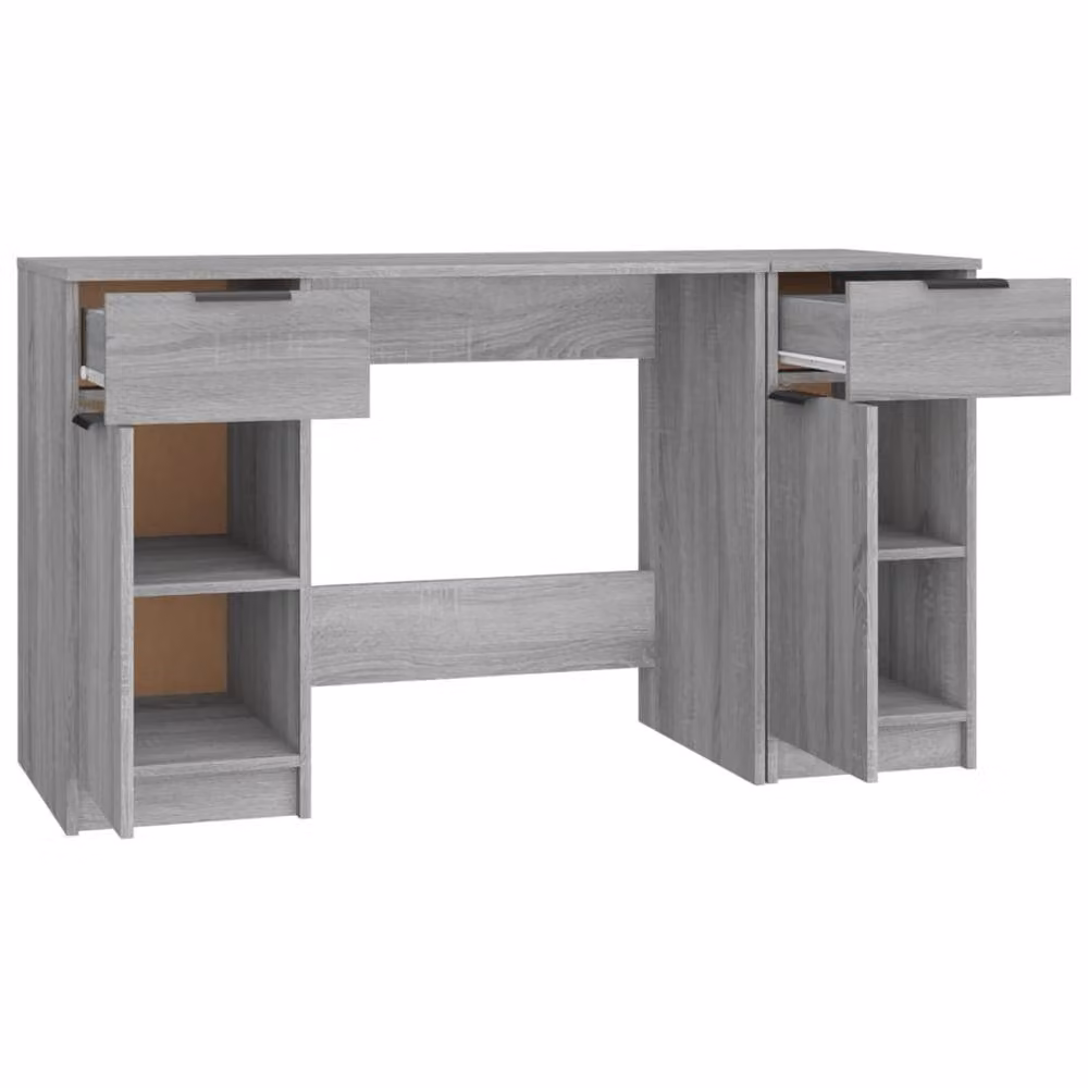 Berkfield Home Modern Writing Desk with Side Cabinet in Grey Sonoma Engineered Wood – 4