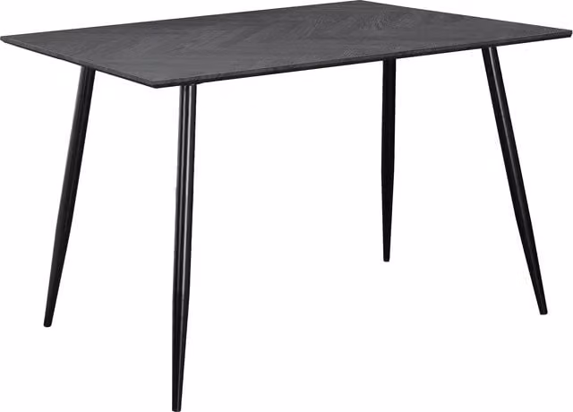 Monza Rectangular Dining Table in Black, W: 120 cm, H: 76 cm