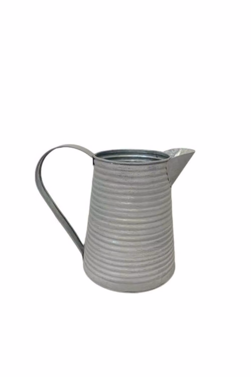 KDMD Antique Grey Ribbed Zinc Indoor Plant Pot – 2