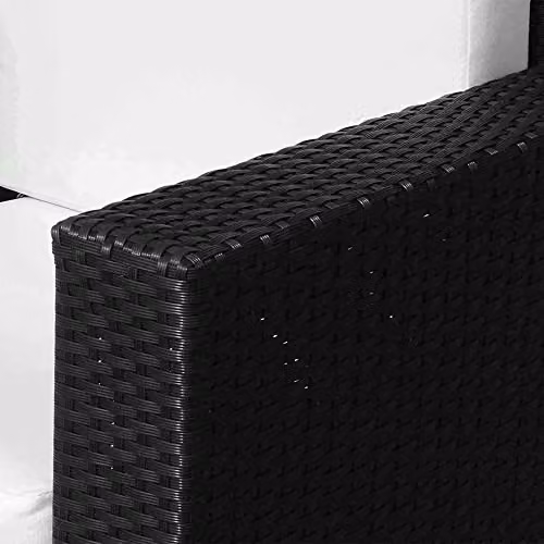 Outsunny Black and Grey Rattan Garden Armchair with Cushions – 7