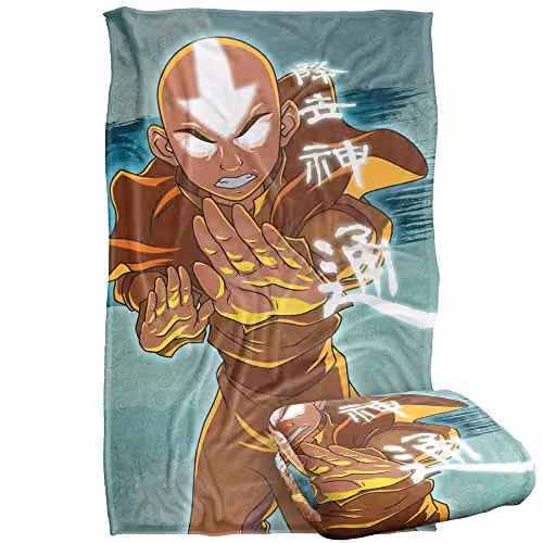 Nickelodeon Avatar The Last Airbender Super Soft Fleece Throw Blanket, Multicolour, W/D/H: 91 x 147 cm – 1